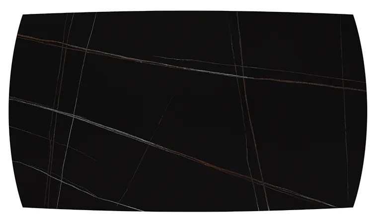 Masa ceramica extensibila Sahara Noir 140 x 90 x 75 cm