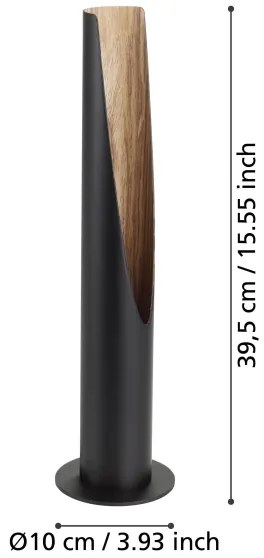 Lampă LED de masă Eglo 901734 BARBOTTO 1xGU10/4,5W/230V 3000K negru/maro