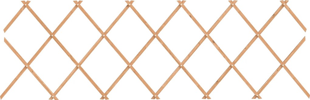 Outsunny Grilaj de grădină din lemn extensibil Suport pentru plante cățărătoare Trandafiri și viță-de-vie 180x60 cm Maro deschis | Aosom Romania