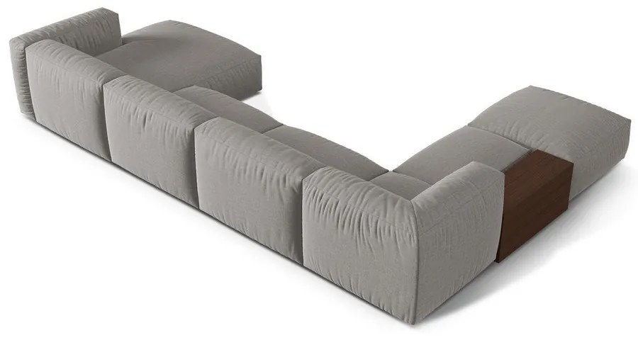 Colțar modular gri deschis (cu colț pe partea stângă /în formă de "U") Martina – Micadoni Home