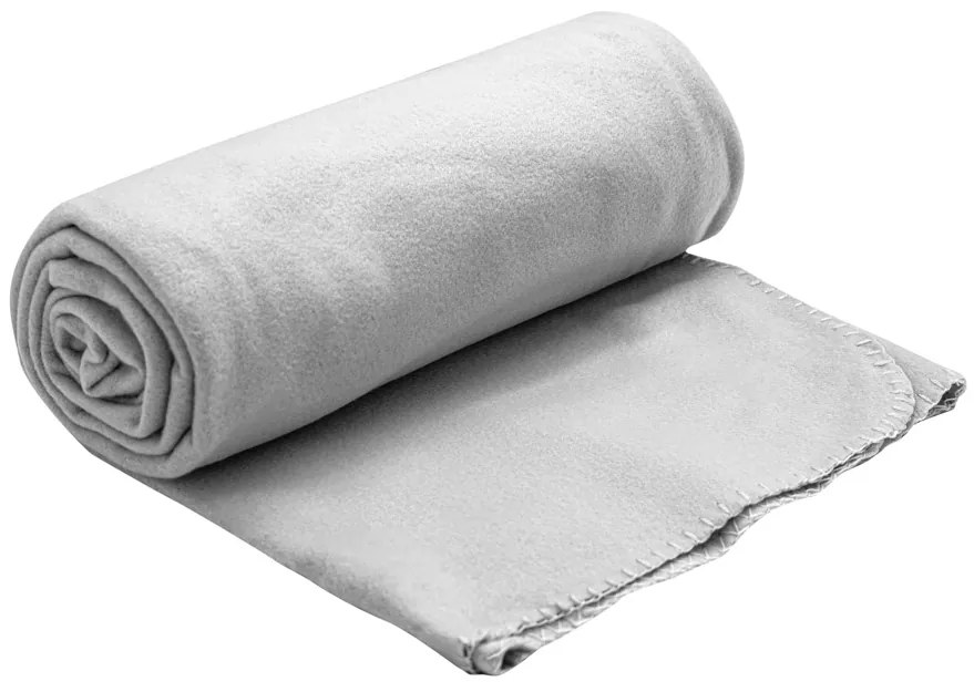 Patura fleece gri deschis 160x200 cm