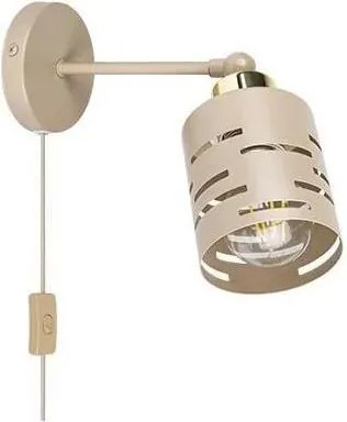 Aplica de perete cu spot și întrerupător ELEN 1xE27/35W/230V bej/auriu