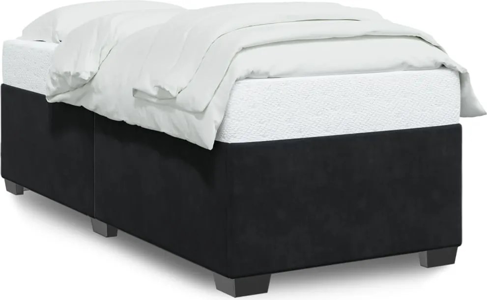 vidaXL Cadru de pat, negru, 90 x 200 cm, catifea