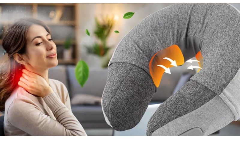 Perna masaj Shiatsu Medivon Puffy Shiatsu, Incalzire, 2 viteze, Utilizare silentioasa, Oprire automata, USB, Gri