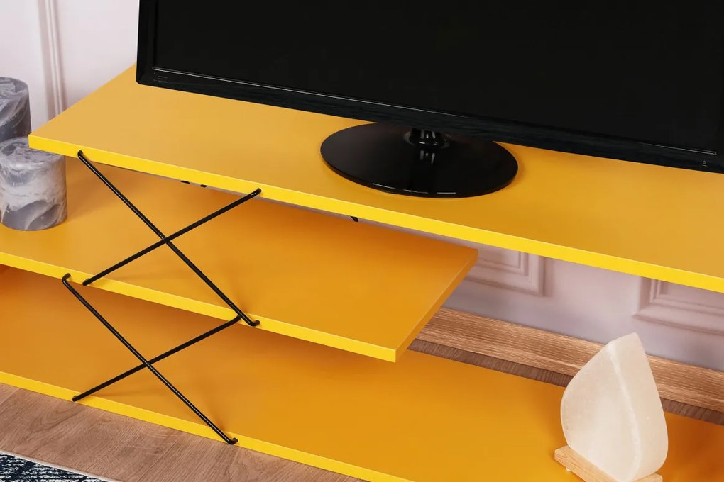 Comoda TV Zigzag - Yellow