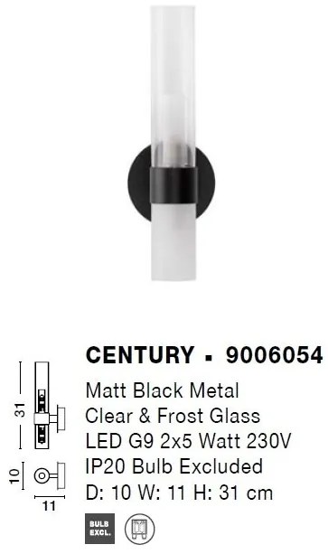 Aplica de perete design modern CENTURY