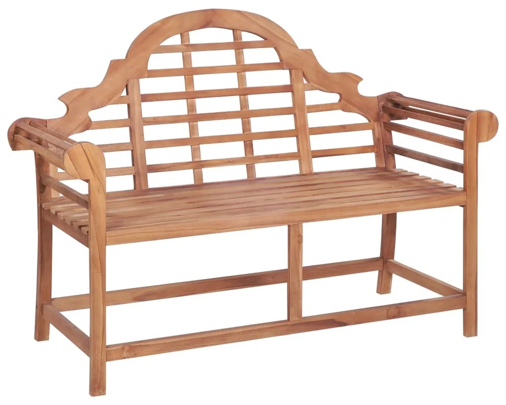 vidaXL Bancă de grădină, 127x58,5x92,5 cm, lemn masiv de tec