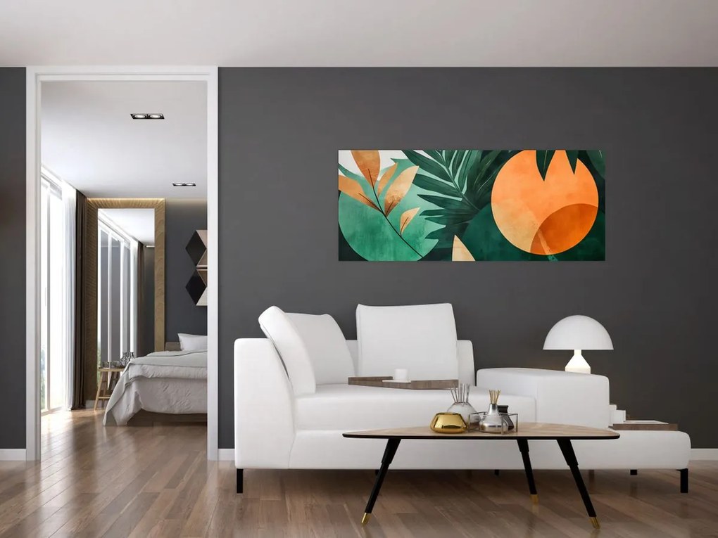 Tablou - Motive naturale geometrice (120x50 cm)