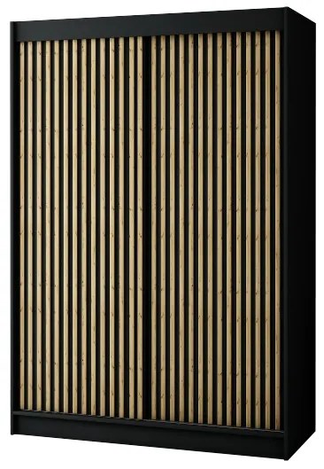 Dulap de haine 150 cm Ladonna 1 (negru mat). 1045682