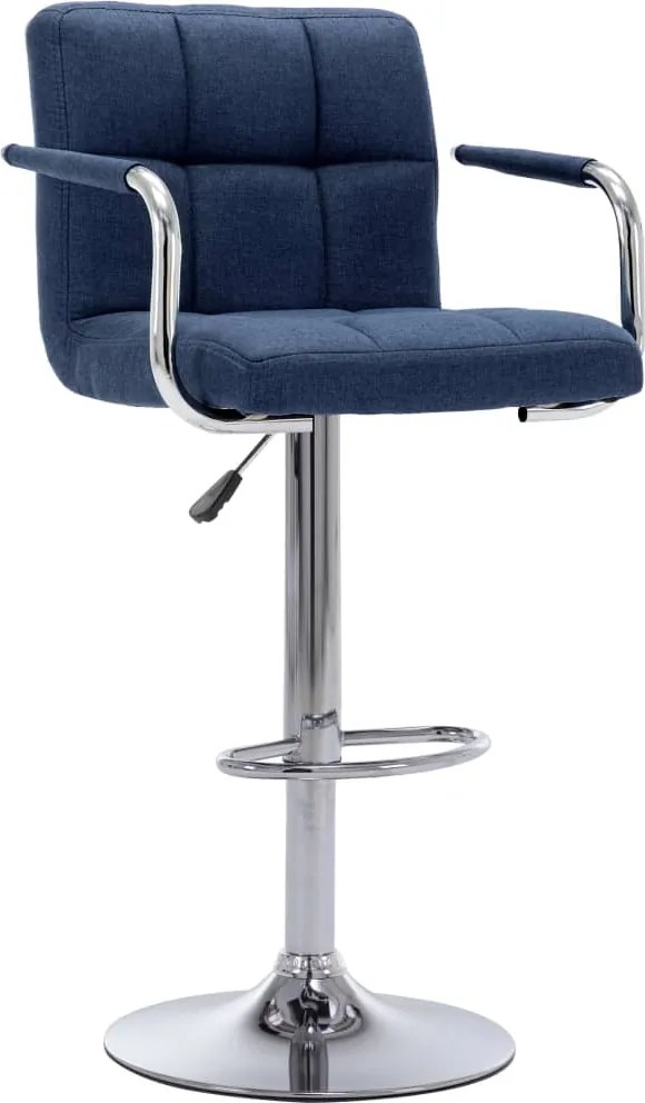 vidaXL Scaun de bar, albastru, material textil