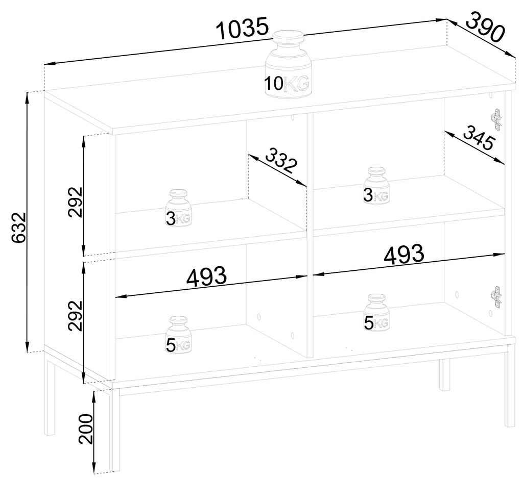 Vitrină Silvano K104 (Negru + Stejar wotan) (cu iluminat LED). 1062585