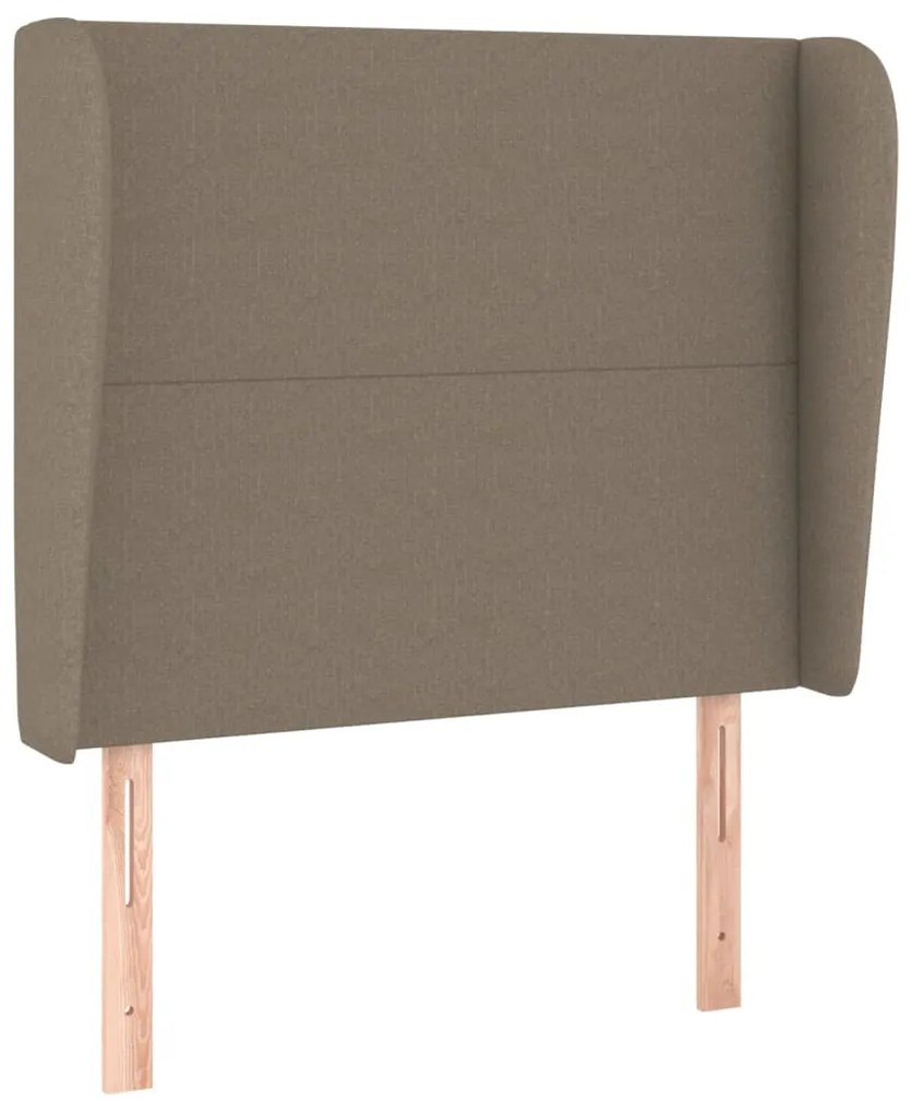 vidaXL Tăblie de pat cu aripioare gri taupe 83x23x118/128 cm textil