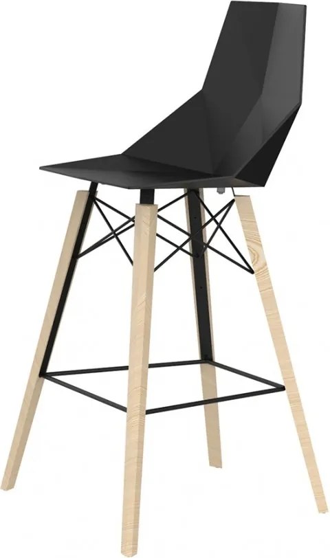 Set 4 scaune de bar de interior design modern premium FAZ CHAIR lemn 54301