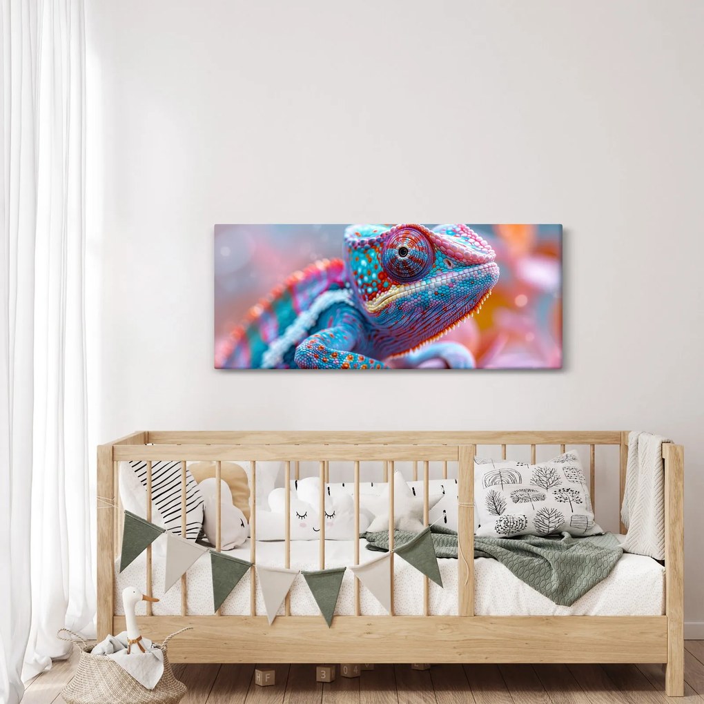Tablou - Cameleon colorat (120x50 cm)