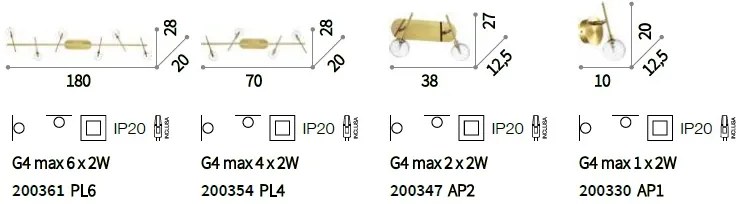 Plafoniera design clasic MARACAS PL4 alama 200354