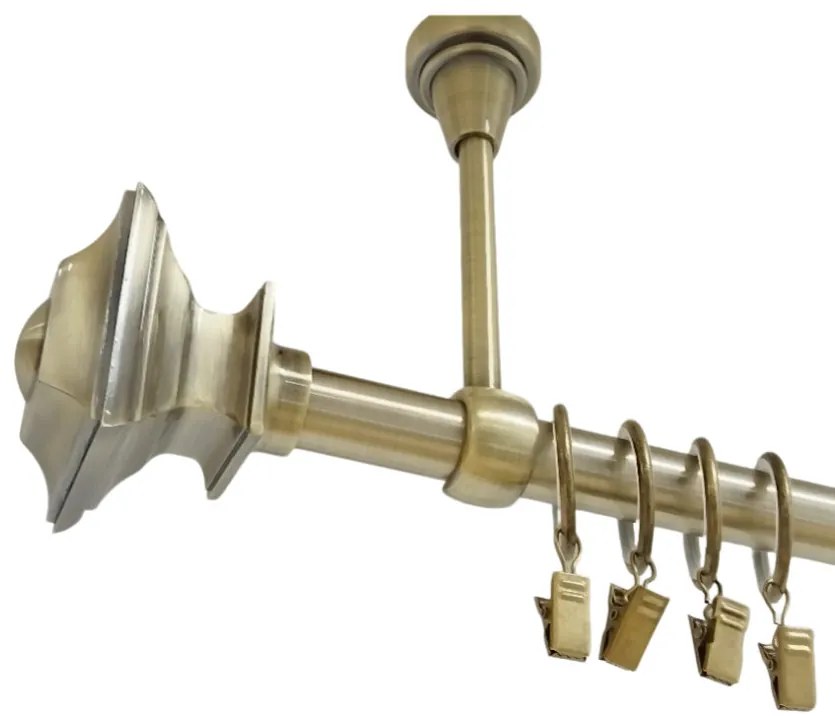Galerie simpla prindere tavan VERDI 19 mm aur antic (Alege marime: 160 cm)