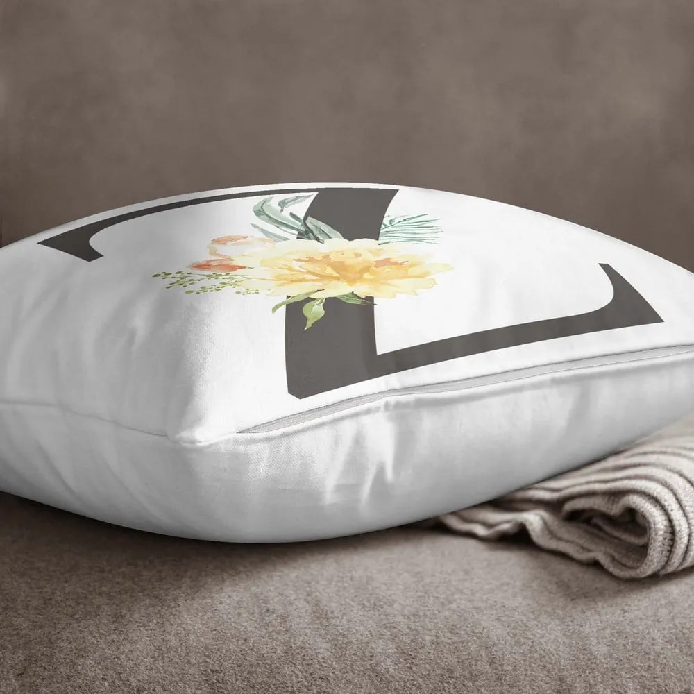 Față de pernă Minimalist Cushion Covers Floral Alphabet Z, 45 x 45 cm