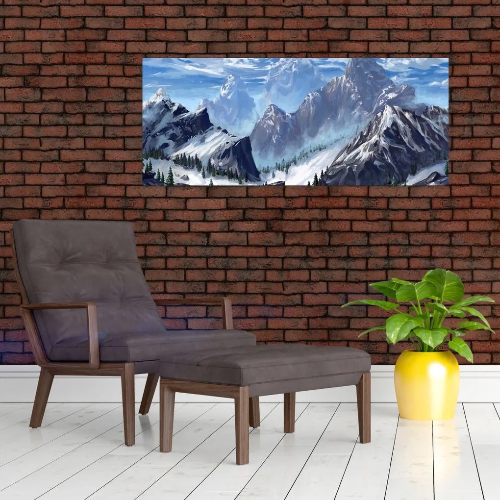Tablou - Munții pictați (120x50 cm)