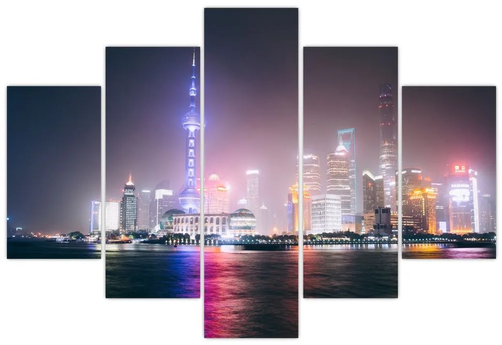 Tabloul Shangai nocturn (150x105 cm)