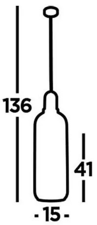 Lustră pe cablu PIPETTE 1xE27/60W/230V mat Searchlight 46641-1AC