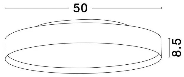 Plafoniera LED design slim ROI aurie D-50cm