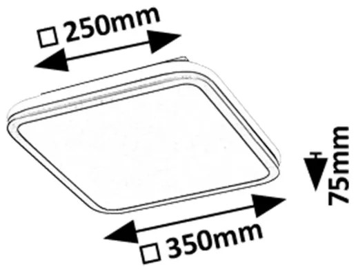 Rabalux 71399 - Plafonieră LED SERKAN cu reglare a intensității, 43W/230V, 3000-6500K, cu telecomandă