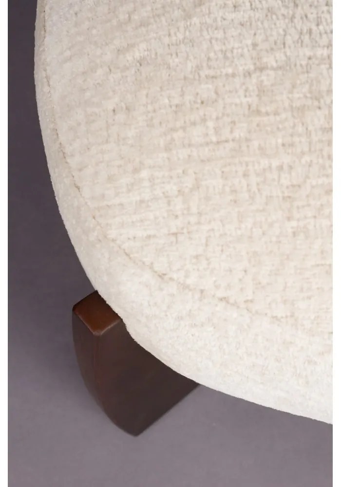 Taburet bej cu tapițerie din țesătură bouclé Emilius – Dutchbone