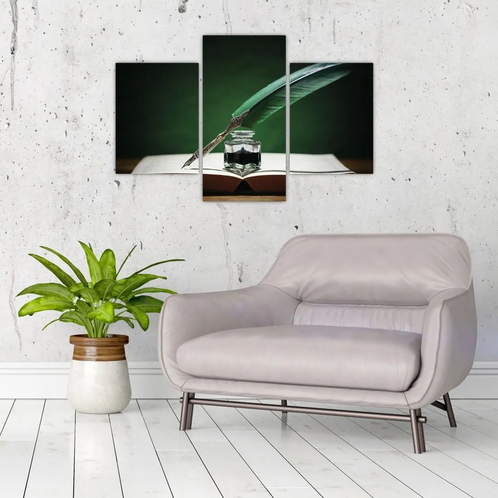 Tablou cu stilou sriind (90x60 cm)