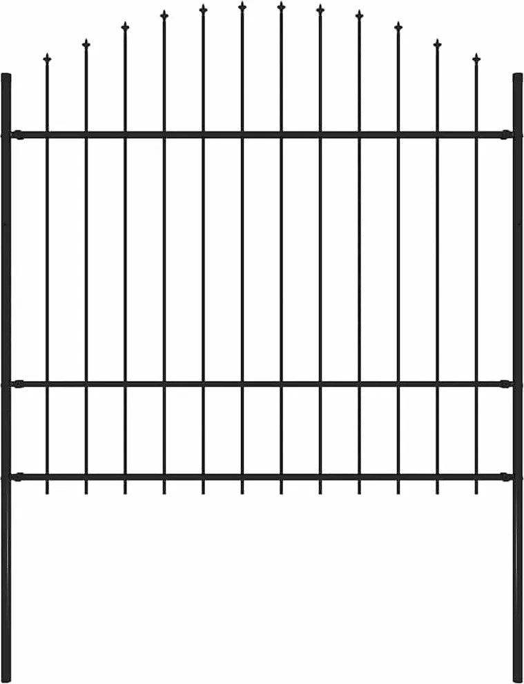 vidaXL Gard de grădină Woerden cu vârf tip suliță din oțel 170x175 cm negru