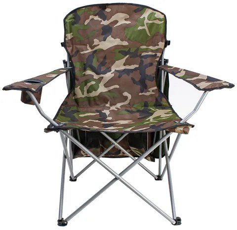 Scaun mare de pescuit pliabil cu baldachin - design camo