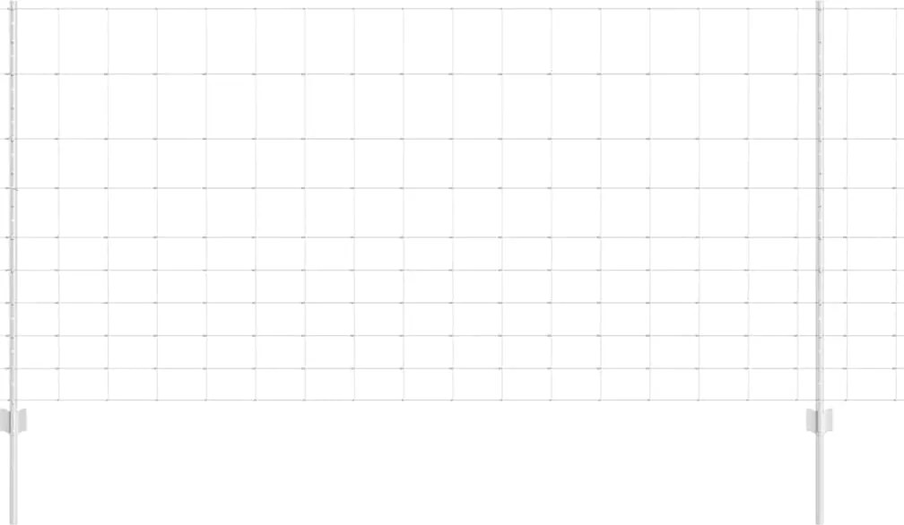 vidaXL Gard cu Stâlp Argintiu 1,2 x 50 m Oțel