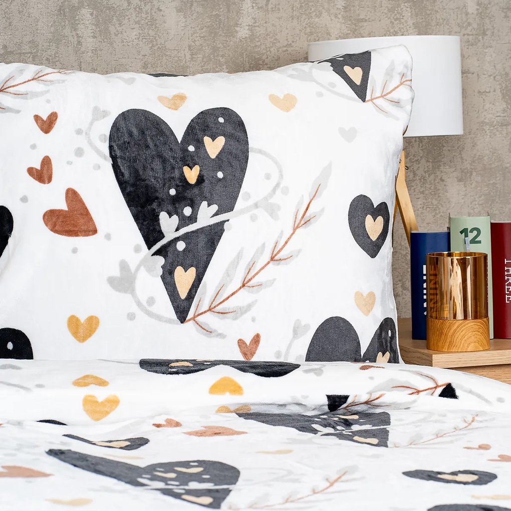 Lenjerie de pat din microflanel 4Home Romantic, 160 x 200 cm, 70 x 80 cm