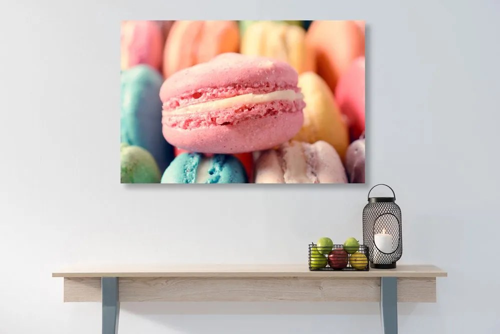 Tablou macarons colorate