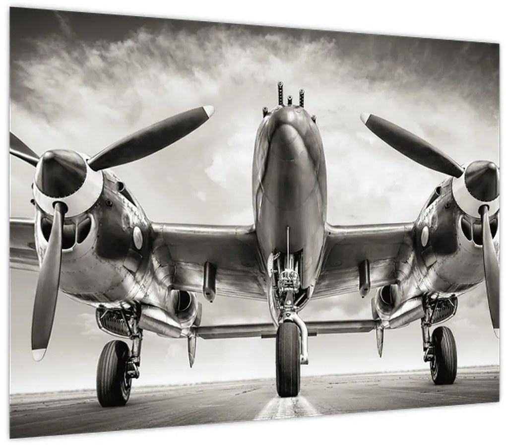 Tablou pe sticlă - Warbird (70x50 cm)