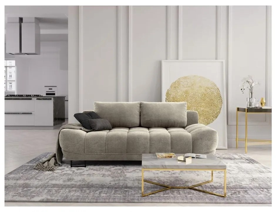 Canapea extensibilă cu 3 locuri Windsor & Co Sofas Cumulus, bej