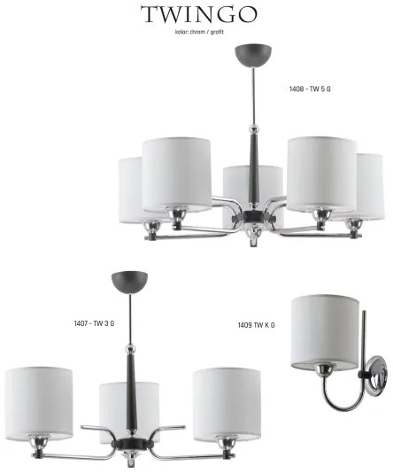 Jupiter 1409 - TW K G - Corp de iluminat perete TWINGO 1xE27/60W/230V