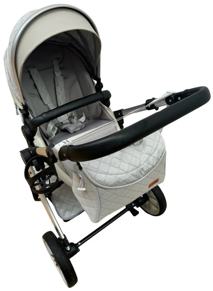 Carucior 3 in 1 cu landou transformabil in parte sport si scoica auto 0-36 luni, Gri - CPC-53-gri