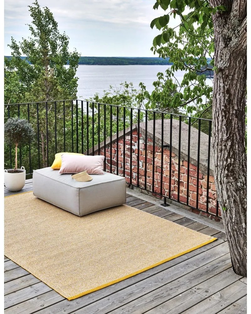 Covor pentru exterior și interior galben muștar 85x160 cm Effi Mustard – Pappelina