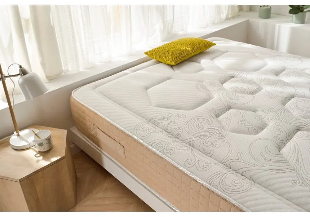 Saltea fermă/mediu-fermă cu arcuri reversibilă/termoregulatoare 140x190 cm Hexaflex Bagged Springs Gel – Moonia