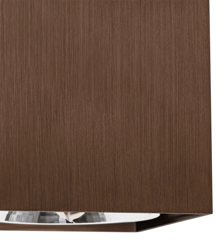 Spotlight de design bronz închis pătrat rotativ și înclinabil - Box