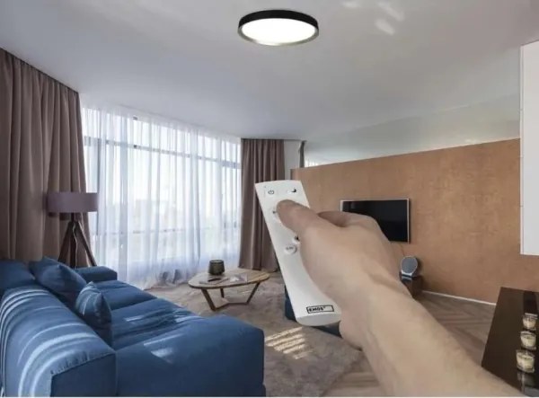 Plafonieră LED dimmabilă ILVI LED/45W/230V 2700-6500K Ø 50 cm negru/alamă + telecomandă inclusă