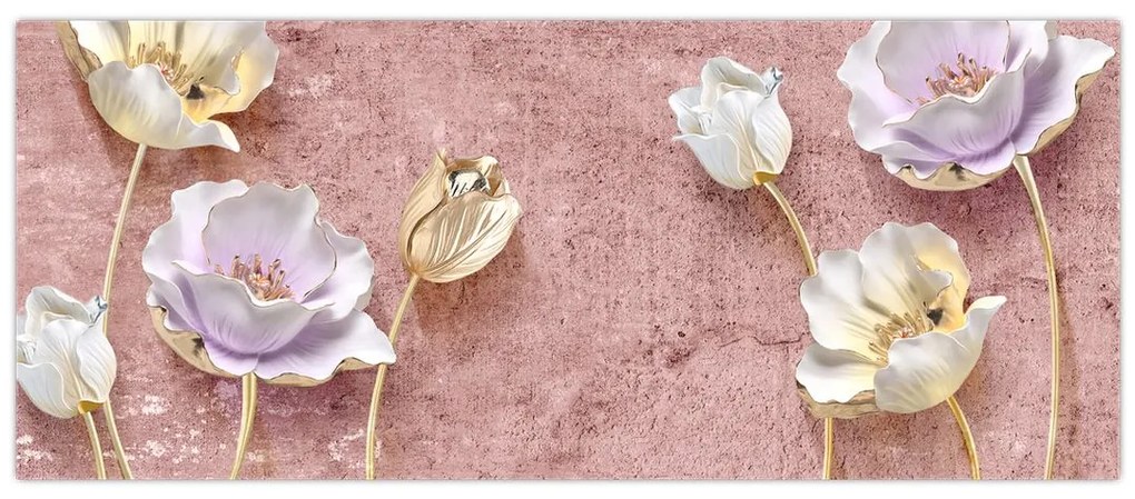 Tablou cu flori (120x50 cm)