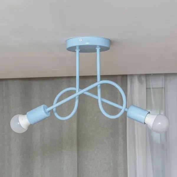 Lustru aplicat OXFORD, 2xE27/15W/230V, albastru