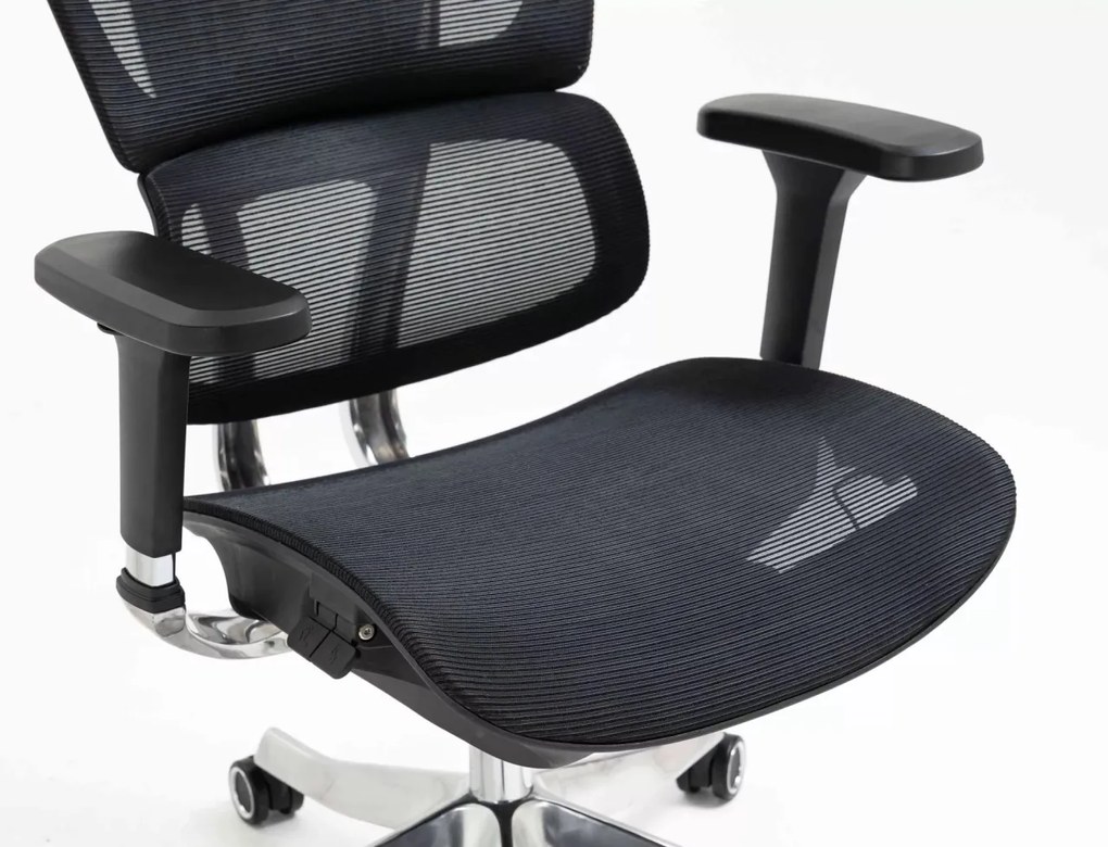 Scaun de birou Winner Lux negru/crom