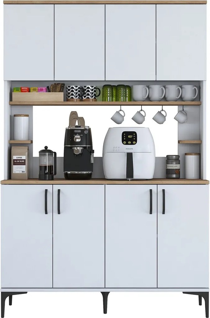 Dulap multifunctional, Hanah Home, JE176, 120x184.2x40 cm, Nuc/Alb