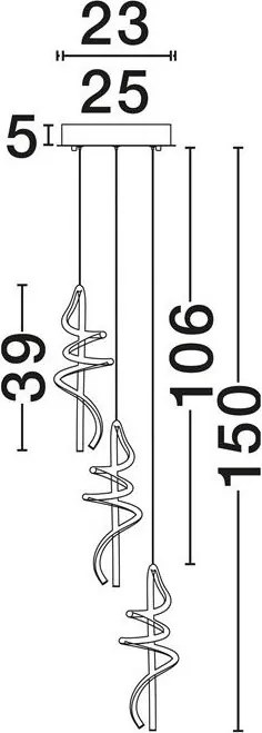 Lustra cu 3 pendule LED SOLINE