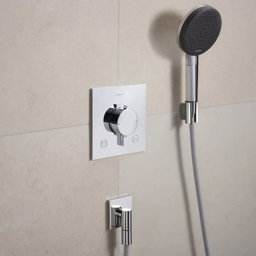 Baterie cada-dus termostatata Hansgrohe Ecostat Comfort E finisaj crom lucios fara corp ingropat