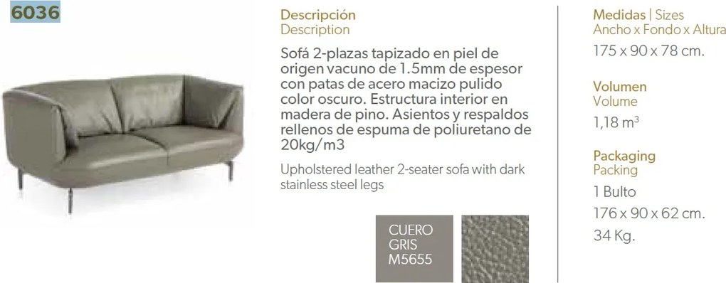 Canapea 2 locuri eleganta, design italian Marylin AC-KF2020-2P-M5655