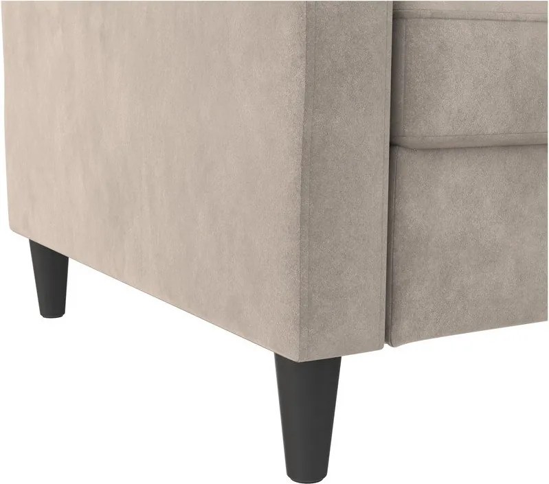 Canapea bej cu tapițerie din catifea 203 cm Hartford – Støraa