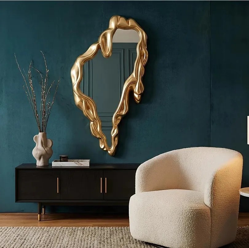 Oglinda de perete decorativa FLUIDUM 150cm auriu